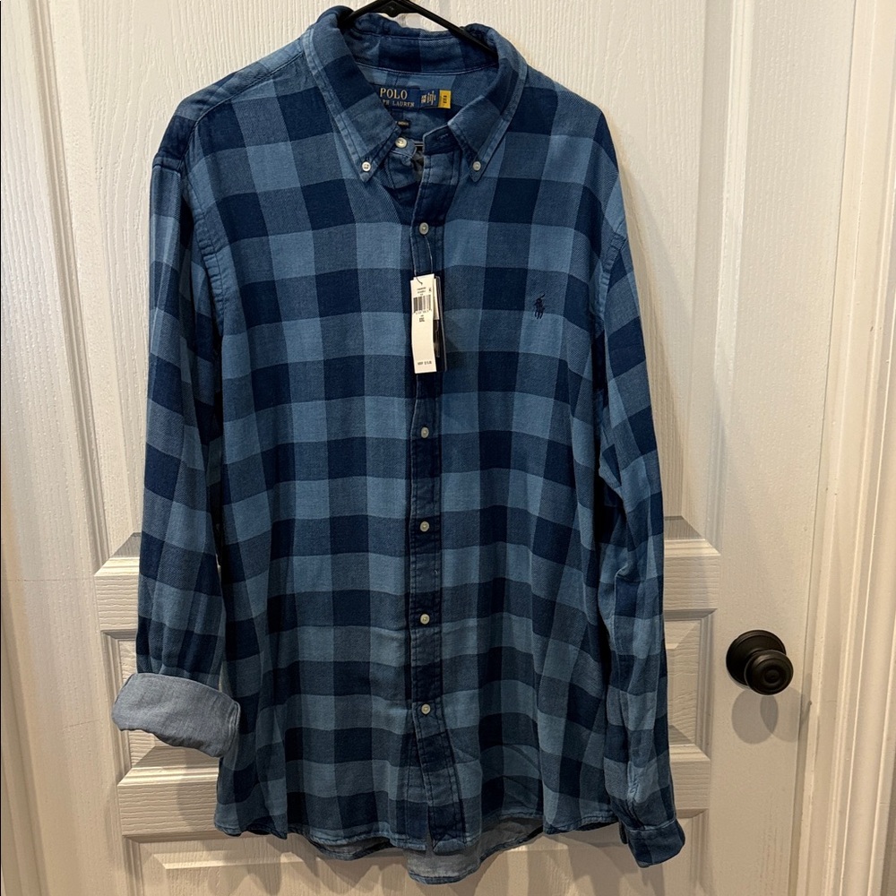 Polo by Ralph Lauren Men's Navy Plaid Shirt